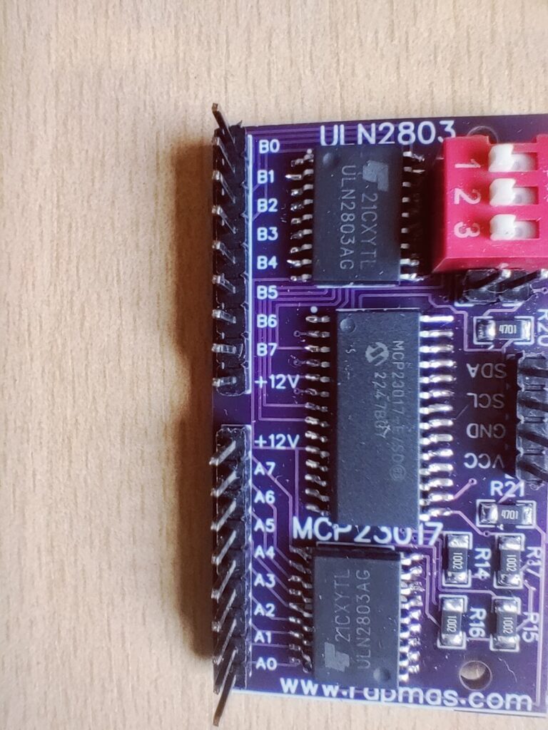 MCP23017 with 2 X ULN2803 I2C I/O extension board expander Arduino ...