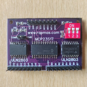MCP23S17 with 2 X ULN2803 SPI serial I/O extension board expander Arduino Raspberry